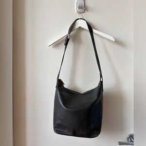 Stone Mountain Black Leather Hobo Bag